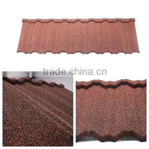 2015 Best Quality 0.4mm AL-Zinc Colorful Stone Coated Roof Tile Double Color thumbnail-2