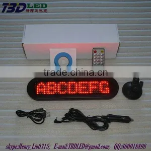 7X41 Indoor Car Led Display for Scrolling Message Advertising With Remote Control thumbnail-1