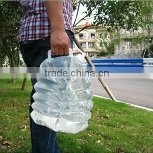 Outdoor Camping Hiking Plastic Folding Water Bucket thumbnail-1