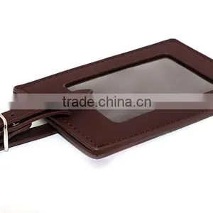 High Quality Leather PU Luggage Tag, Travel Baggage Tag thumbnail-2