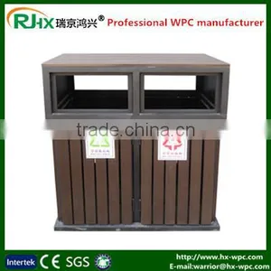 Anti UV Garden Public WPC Material Dustbin,garbage Can thumbnail-1