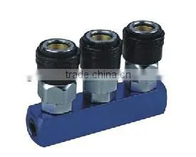 3 Ways Manifold With Nitto/Japan Pneumatic Air Release Quick Coupler,one Touch Coupling With Plastic thumbnail-1
