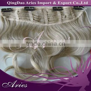 Blonde Color Clips in Half Wig thumbnail-1