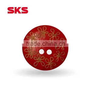 High Quality Classical Beautiful Flower Wooden Sewing 4-holes Buttons thumbnail-1