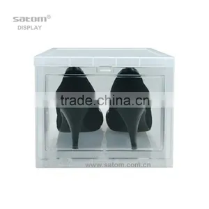 New Design Drop Front Shoe Box / Acrylic Storage Case Quality Choice thumbnail-1