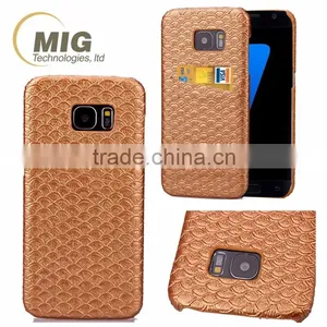 Scale Pattern Skin Leather Case and PC Hard Cover With Card Slot on the Back for Iphone 6s Phone Case thumbnail-2
