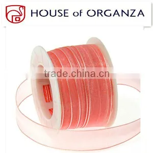 Golden Edge Polyester/Nylon Organza Ribbon thumbnail-1