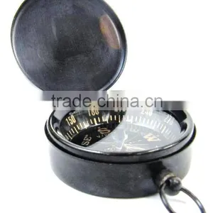 Nautical Antique Brass Pocket Compass -Pendant Compass 13485 thumbnail-1