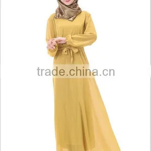 2015 Belt Chiffon Kaftan for Muslim Woman thumbnail-5