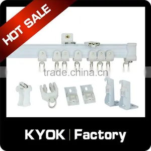 KYOK 2015 Hot Selling Curved White Curtain Rail, Bendable Curtain Rail Ceiling Code, Good Quality Wall Bracket Wholesale thumbnail-1