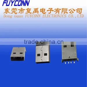 4 Pin Mini A Type Male Plug Right Angle PCB Mount USB Header Connector thumbnail-1
