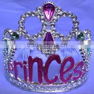 2016 Fashion Metallic Silver Beautiful Princess Plastic Tiara and Crown thumbnail-1