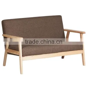 Solid Wood Modern Double Sofa Chair Y185 thumbnail-1
