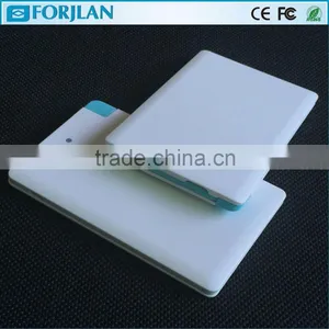 Ultra Thin Business Card Power Bank Built in Cable 1500mah, 2000mah, 2500mah thumbnail-1