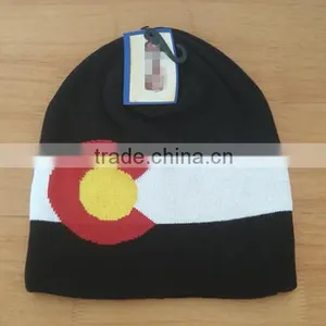 Popular Custom Cheap Winter Designer Fashion Knit Ski Caps thumbnail-1
