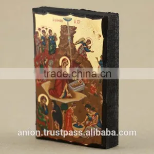 Orthodox Greek & Russian Small Wooden Icon thumbnail-2