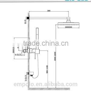 Kaiping Factory Rainfall Concealed Shower Mixer 13 4701 thumbnail-2