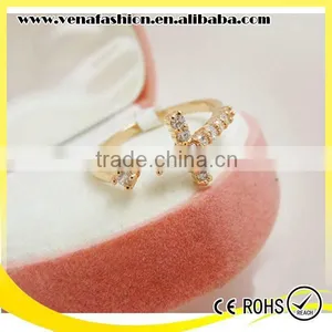 Cross Diamonds Korea Simple Design Finger Rings thumbnail-2