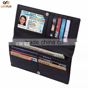 Luckiplus RFID Blocking Ultra Slim Wallet for Women Black Color Card Wallet thumbnail-1