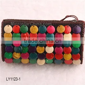 2016 New Designs in Stock Wholesale High Quality Coconut Shell Bag for Girls Wallet thumbnail-6