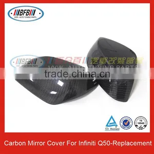 Q50 Carbon Fiber Mirror Covers Auto Mirror Cap For Infiniti Q50 Side Mirror Cover thumbnail-1
