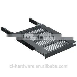 1U Adjustable Mounting Depth Vented Rack Mount Shelf 175lbs 80kg Fixed Server Rack Shelf thumbnail-3