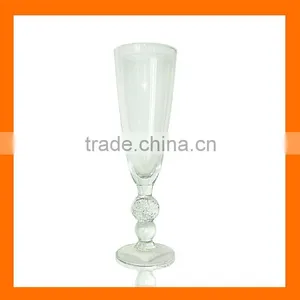 Hand Blown Clear Champagne Glass,champagne Flute thumbnail-1