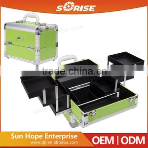 Fashion Professional Portable Aluminum Makeup Salon Cosmetic Case With Custom Logo thumbnail-1