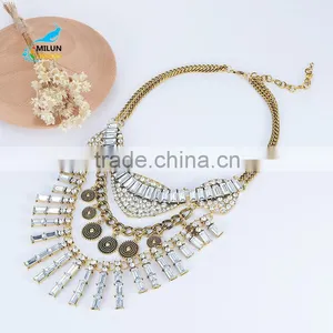 New Arrival Top Quality Z Design Fashion Necklace Women Choker Bib Crystal Necklace Statement Neckalces thumbnail-5