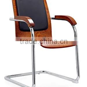 Modern Design Plywood Office Chair With Solid Wood Armrest thumbnail-4