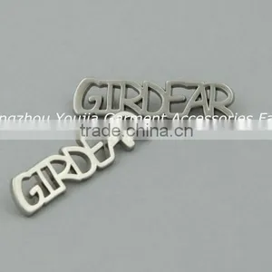 Silver Color Metal Letters Logo Label Tags for Scarf thumbnail-3