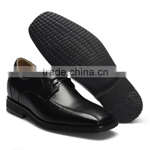 Italian Men Leather Casual Shoes With Invisible High Heel thumbnail-3