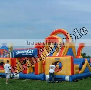Commercial Inflatable Obstacle Course Slide Equipment Kids Playground thumbnail-1