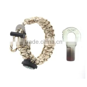The Friendly Swede Reflective Paracord Bracelet With Fire Starter and Knife Compass thumbnail-1