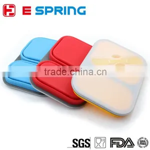 2 Compartment High Capacity Dinnerware Sets Lunch Box Food Container thumbnail-1