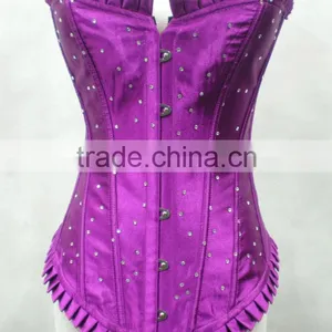 Accept Paypal Full Size Overbust Bustier Top Europe Sexy Ladies Corset thumbnail-2