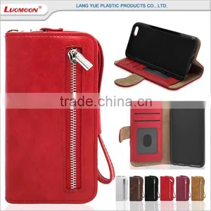 Unique Zipper Stand Leather Phone Case for Alcatel One Touch TEL 4020 Flash 2 Pop d5 thumbnail-1