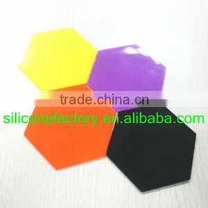 Hot Selling Silicone Polygon Coaster Baking Clean Mat thumbnail-1