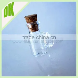 :DIY Wish Vial Pendant Charm Supplies ~~~ Vintage Style Round Glass Tube Dome in Wooden Base // Mini Wish Glass Bottle Pendant thumbnail-3