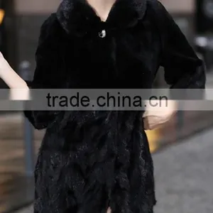 Fashion Genuine Mink Fur Coat for Women MC09 thumbnail-1