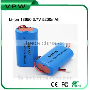 CE FCC MSDS ROHS Certification Approved 5200mah 3.7V Li-ion Battery thumbnail-1