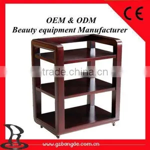 Luxury Solid Wood Beauty Salon Trolley,salon Furniture Salon Brown Color Trolley(BD-Q) thumbnail-1