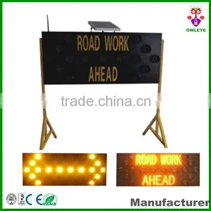 High Luminance Solar LED Construction Sign thumbnail-1