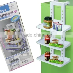 Kawachi Three Layer Adjustable Refrigerator Shelf Storage Bottle Rack thumbnail-3