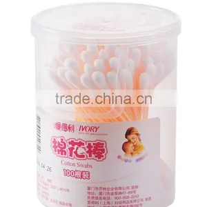 100 Pcs Long Handle Cotton Swab With Plastic Box thumbnail-1
