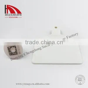 TPU Cow Ear Tag With Metal Pin in White 70*58 mm thumbnail-2