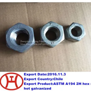 ASTM A194 2H Hex Nut Hot Galvanized thumbnail-1