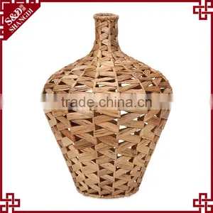 Novelty Straw Handcraft Italian Tall Flower Vase Large Floor Vases for Home Decor thumbnail-1