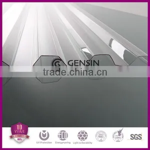 Gensin 0.8mm Polycarbonate Corrugated Sheet/ PC Wave Sheet/PC Profile Sheet thumbnail-2