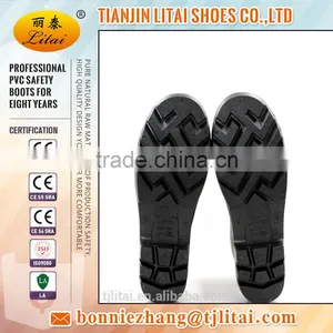 Black Pvc Safety Boots With Steel Toe Cap for Construction thumbnail-5
